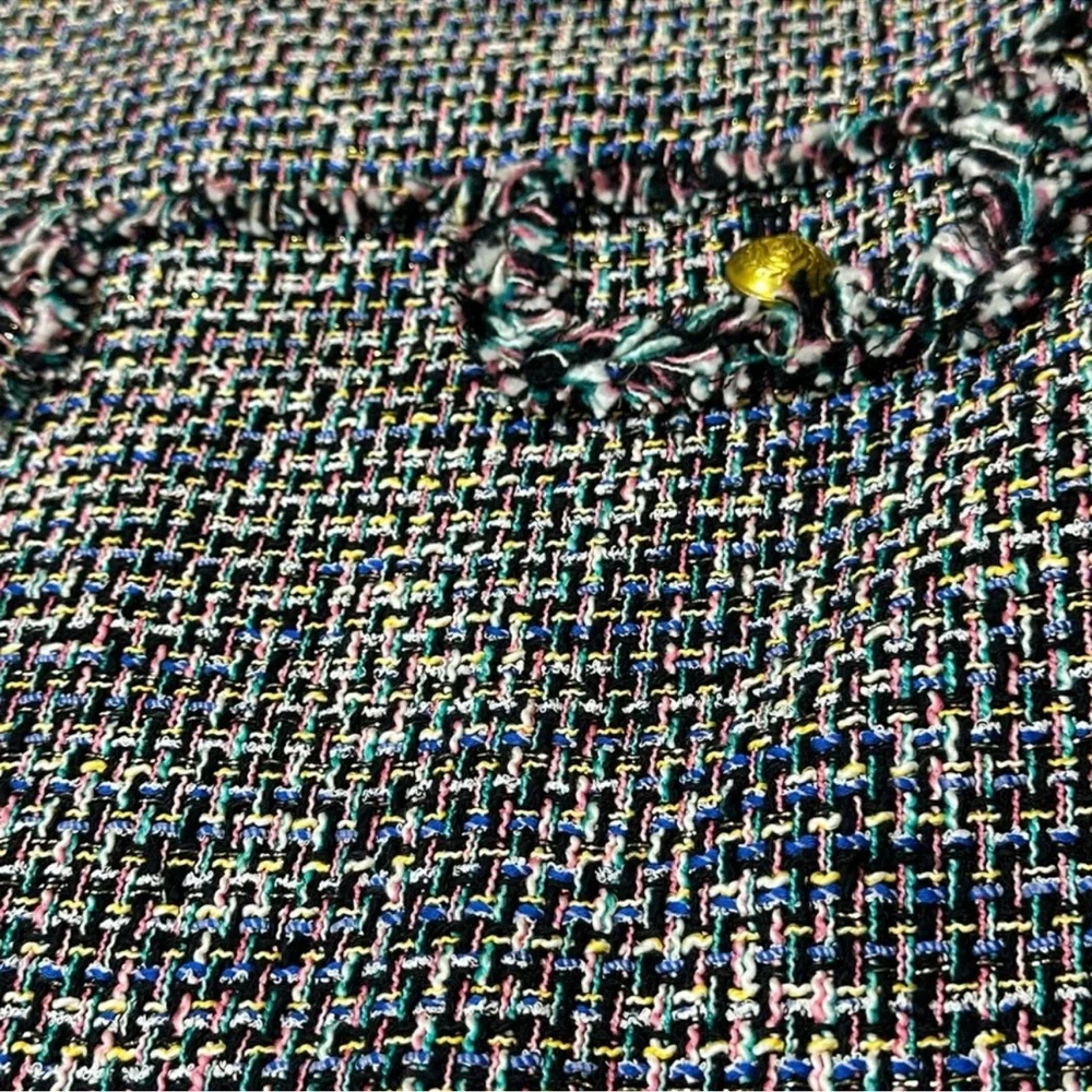 J. Crew Sheath Fringe Tweed Dress